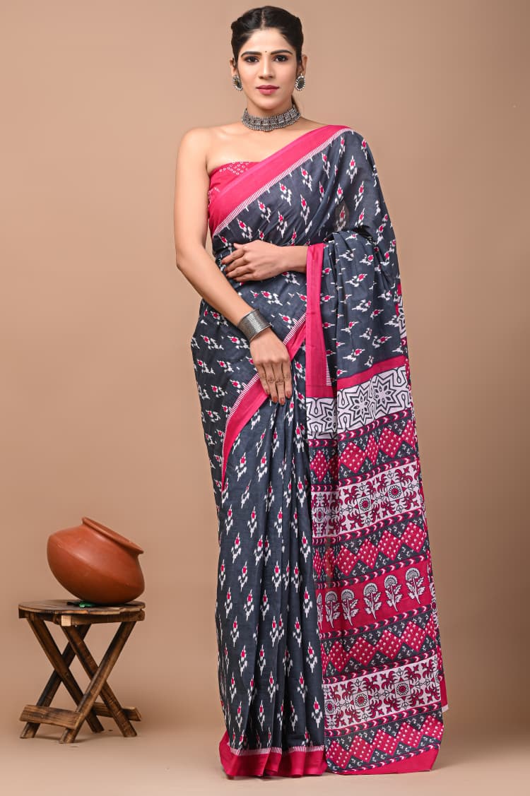 Cotton mulmul saree -03
